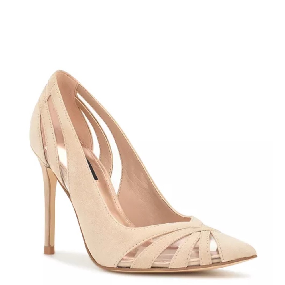 Nine West Cream Cutout Heels